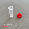 5 ml di tubo di plastica criogenica